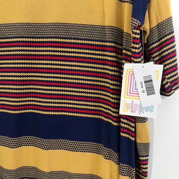 New Lularoe Stripe Irma Size M - Picture 3 of 7